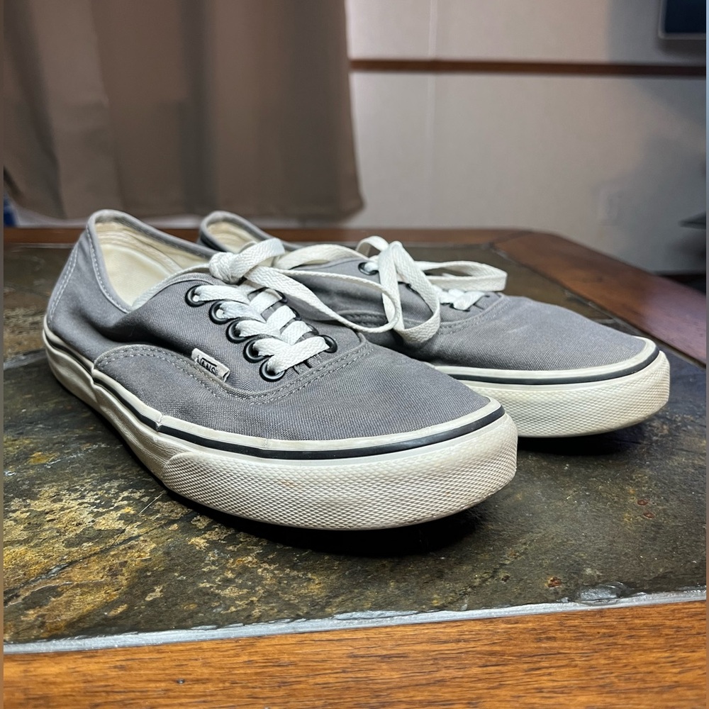 Gray Vans Grunge Sneakers - Size 8.5 Women's (7 Men's)